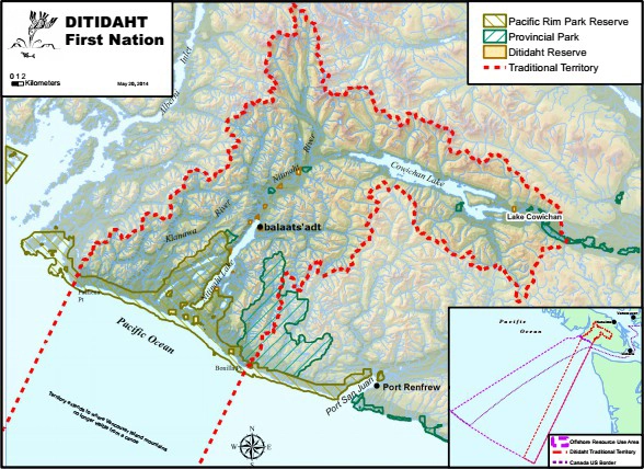 Ditidaht Traditional Territory Map